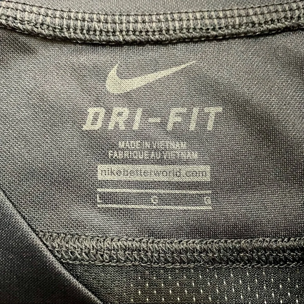 Blue White Nike Dri-Fit Team Athletic Jersey Shirt Large V-Neck Sport Jersey
